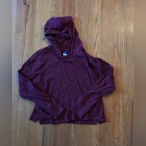 Old Navy Ribbed long sleeve hooded top girls 10/12 worn once